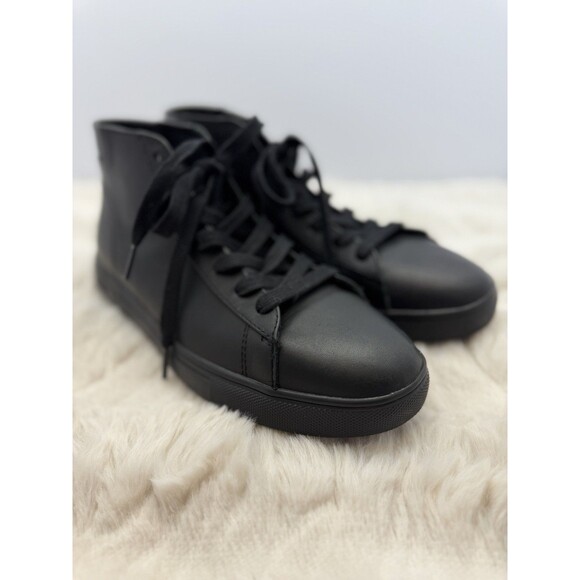 Clae Bradley Welt High Top Sneakers Mens 8 Black Leather Casual Minimalist Shoes main image 7